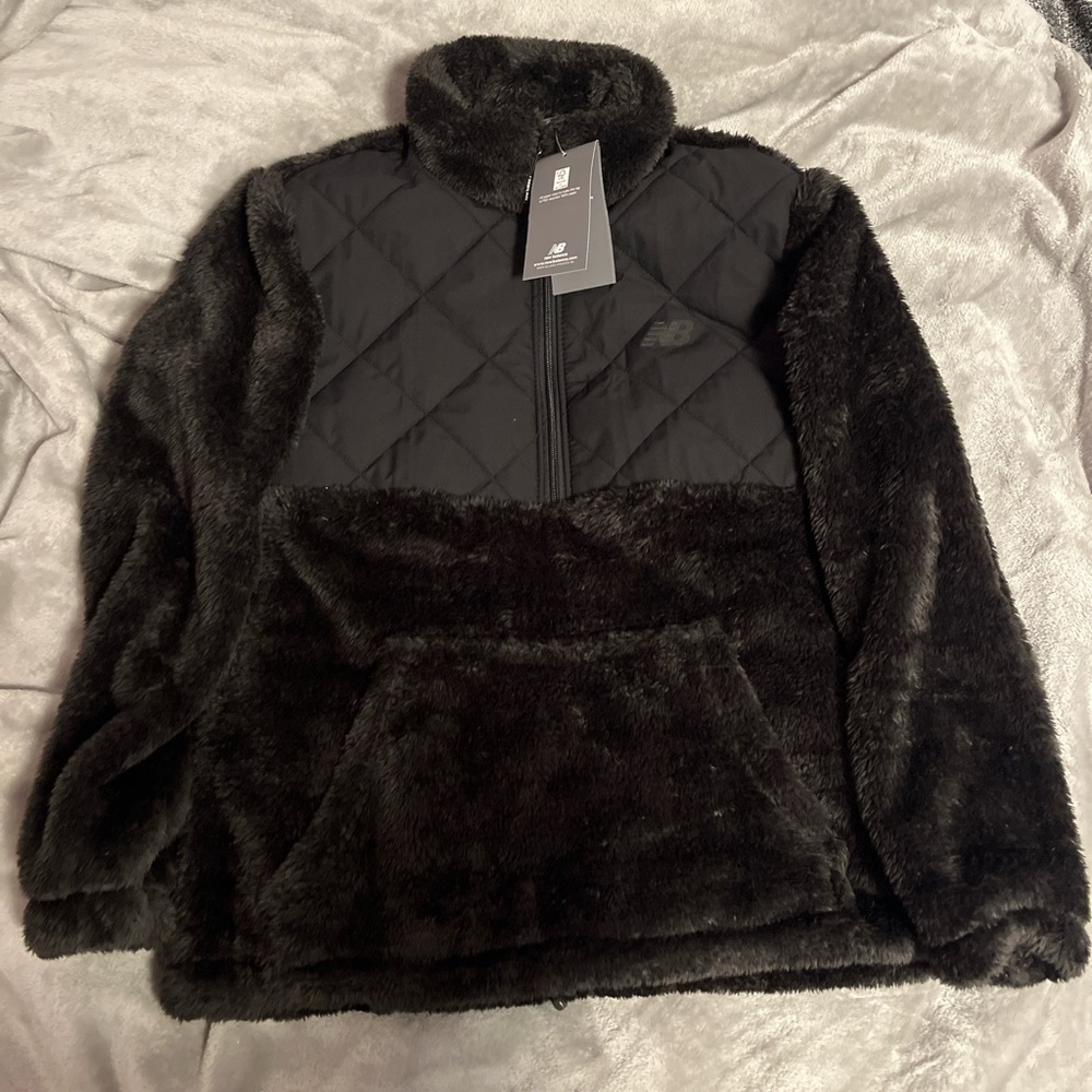 Black New Balance Half Zip Up Jacket